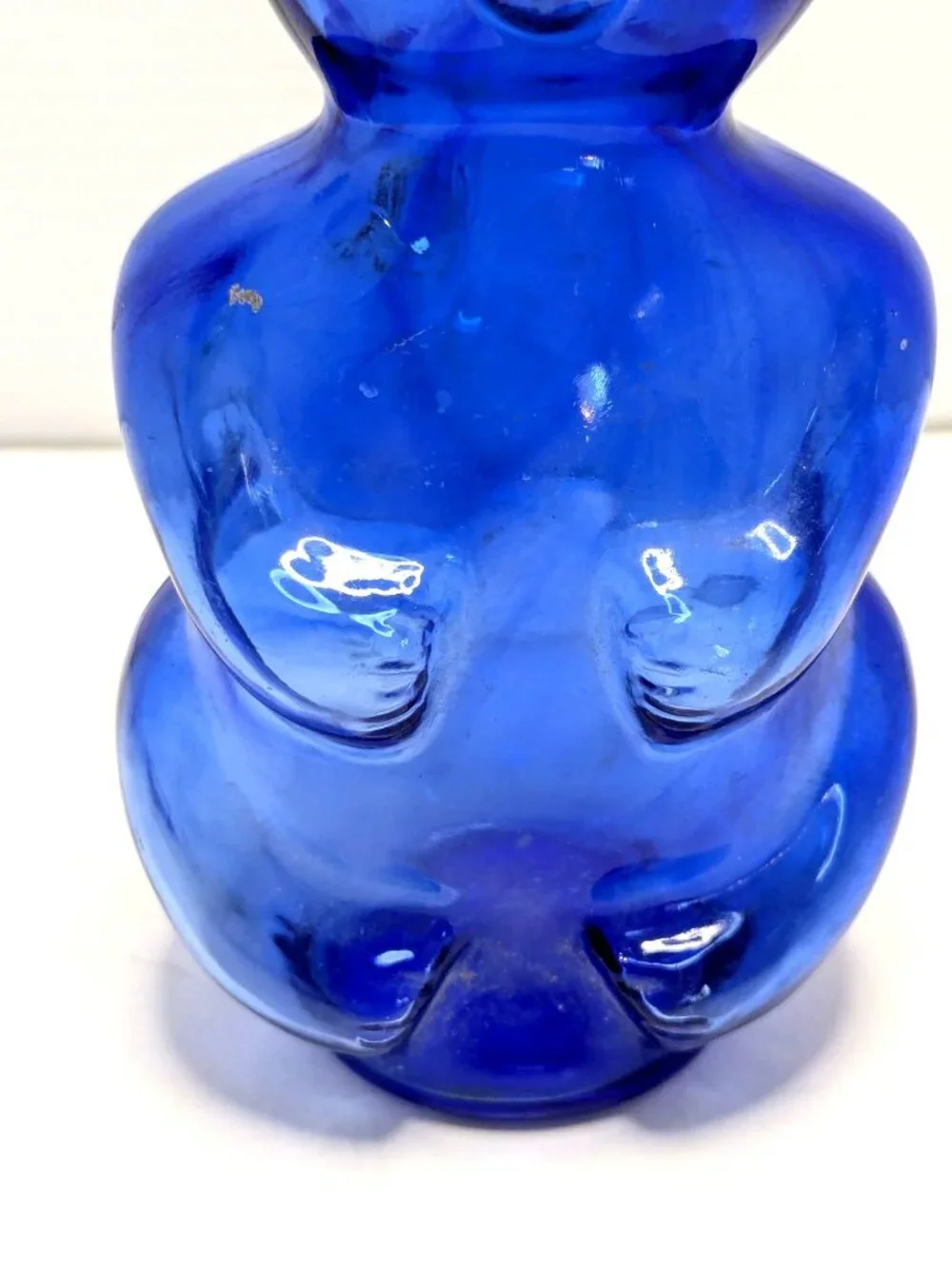 Vintage Cobalt Blue Glass Koala Bear Bud Vase 1950s Maryland Glass Corporation